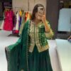 KF 1709 Green Chinon Lehenga Choli Perfect for Wedding, Party, Eid, Makar Sankranti, Reception – . Available at ₹2099 only. Delivery 4-6 Working Days. | Lehenga, Bollywood Lehenga, Creative Lehenga, Designer Lehenga, Embroidered Lehenga, Party Wear Lehenga