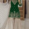 VLM 264 Green in Fox Georgette Embroidery Work & Lace Work Salwar Suit . Best Price ₹2399. Delivery 4-6 Working Days. Shop now. | Jump Suits, Tops & Bottoms, Track Suits, Salwar suit, Casual Suits, Creative suits, Designer Suits, Palazzo Suits, Party Wear Suits, Patiala Suits, Straight Suits, Trendy Wear