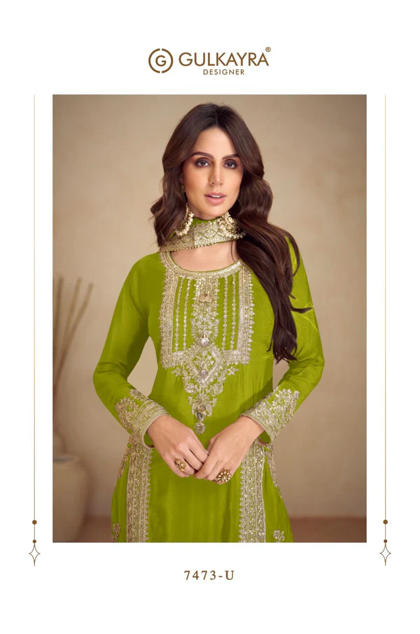 FC GULKAYRA 7473 Mahendi Chinon Salwar Suit Perfect for Wedding, Party, Durga Puja, Eid, Sangeet – . Grab it for ₹3199. Delivery 4-6 Working Days. | Jump Suits, Tops & Bottoms, Track Suits, Salwar suit, Casual Suits, Creative suits, Designer Suits, Palazzo Suits, Party Wear Suits, Patiala Suits, Straight Suits, Trendy Wear
