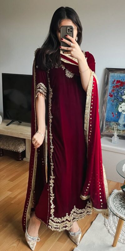 SRK 5307 Maroon Viscose Velvet Salwar Suit with Embroidery Work & Lace Work. Special Price ₹2149. Delivery 4-6 Working Days. Shop now. | Lehenga, Bollywood Lehenga, Creative Lehenga, Designer Lehenga, Embroidered Lehenga, Party Wear Lehenga