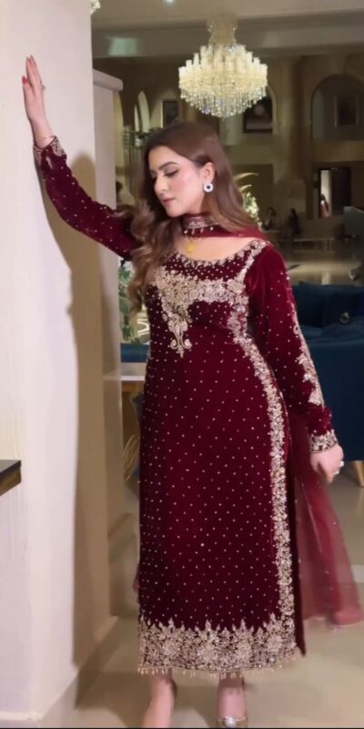 NSR 876 Maroon Viscose Velvet Salwar Suit with Lace Work & Embroidery Work. Exclusive Offer ₹2399. Delivery 4-6 Working Days. Shop now. | Jump Suits, Salwar suit, Casual Suits, Creative suits, Designer Suits, Palazzo Suits, Party Wear Suits, Patiala Suits, Straight Suits