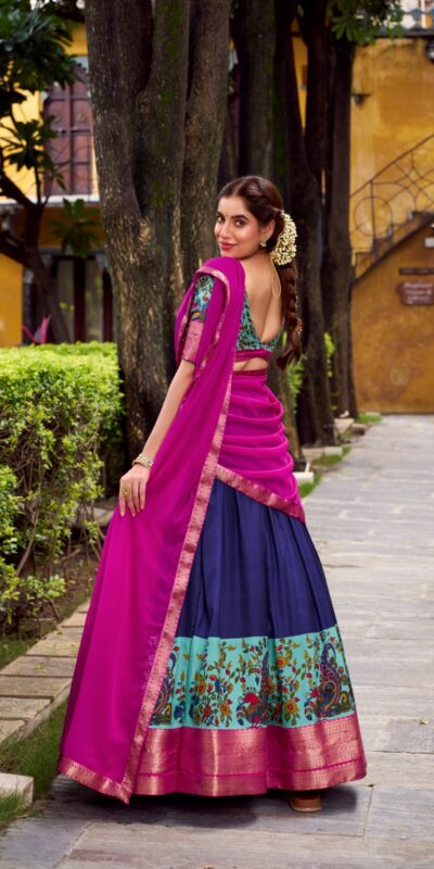 LNB 1244 Navy Blue in Aastha Silk Lace Work & Zari Work Lehenga Choli. Grab it for ₹1349. Delivery 4-6 Working Days. Shop now. | Lehenga, Bollywood Lehenga, Creative Lehenga, Designer Lehenga, Embroidered Lehenga, Party Wear Lehenga