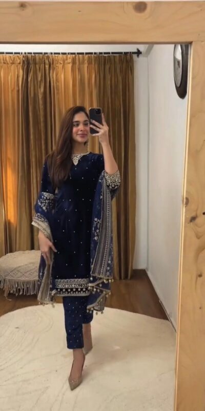 BE 410 Navy Blue Butterfly Net Salwar Suit with Lace Work & Embroidery Work. Grab it for ₹2099. Delivery 4-6 Working Days. Shop now. | Lehenga, Bollywood Lehenga, Creative Lehenga, Designer Lehenga, Embroidered Lehenga, Party Wear Lehenga