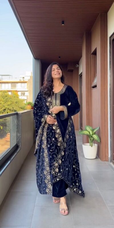 LG 2023 Navy Blue Velvet Salwar Suit with Embroidery Work. Wedding, Party, Festive, Events Get it for ₹2029. Delivery 4-6 Working Days. Shop now. | Jump Suits, Tops & Bottoms, Track Suits, Salwar suit, Casual Suits, Creative suits, Designer Suits, Palazzo Suits, Party Wear Suits, Patiala Suits, Straight Suits, Trendy Wear