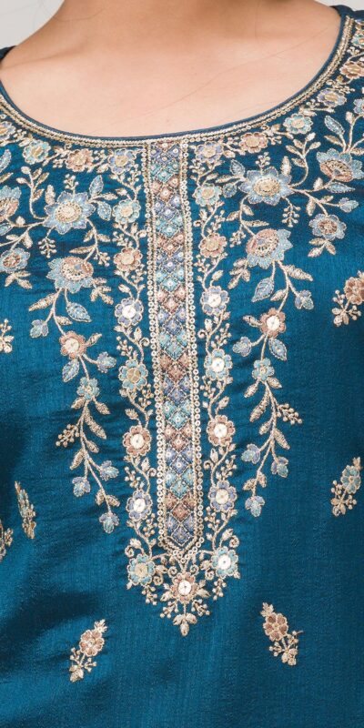 FC 2102 Peacock Blue Blooming Vichitra Salwar Suit with Embroidery Work. Festive Deal ₹2549. Delivery 4-6 Working Days. Shop now. | Jump Suits, Tops & Bottoms, Track Suits, Salwar suit, Casual Suits, Creative suits, Designer Suits, Palazzo Suits, Party Wear Suits, Patiala Suits, Straight Suits, Trendy Wear