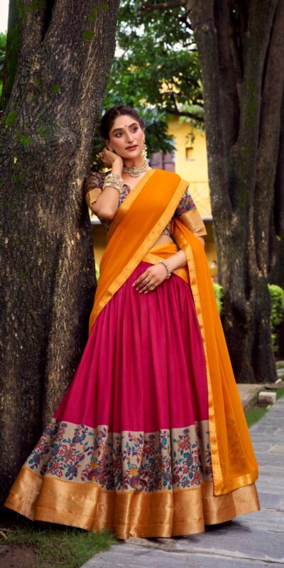 LNB 1244 Pink in Aastha Silk Lace Work & Zari Work Lehenga Choli. Grab it for ₹1349. Delivery 4-6 Working Days. Shop now. | Lehenga, Bollywood Lehenga, Creative Lehenga, Designer Lehenga, Embroidered Lehenga, Party Wear Lehenga