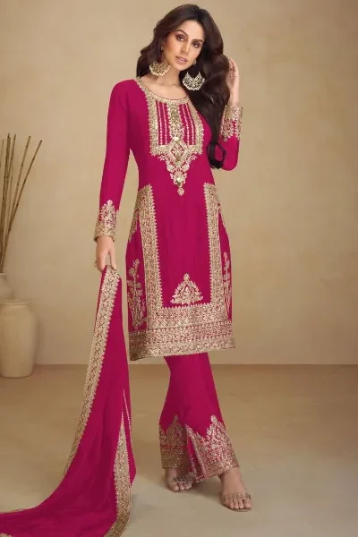 FC GULKAYRA 7473 Pink Chinon Salwar Suit Perfect for Wedding, Party, Durga Puja, Eid, Sangeet – . Grab it for ₹3199. Delivery 4-6 Working Days. | Jump Suits, Tops & Bottoms, Track Suits, Salwar suit, Casual Suits, Creative suits, Designer Suits, Palazzo Suits, Party Wear Suits, Patiala Suits, Straight Suits, Trendy Wear