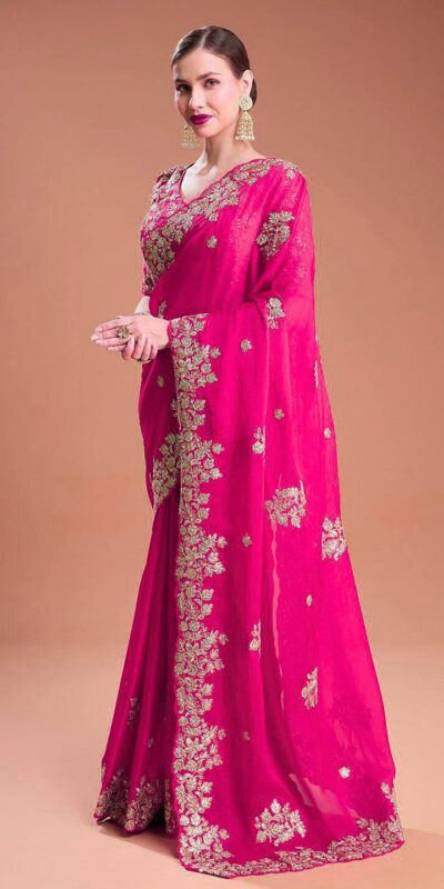 BT 1301 Pink Rangoli Silk Saree with Sequins Work & Embroidery Work. Now at just ₹1999. Delivery 4-6 Working Days. Shop now. | Sarees, Bollywood Sarees, Creative Sarees, Designer Sarees, Embroidered Sarees, Ethnic Saree, Modern Digital sarees, Party Wear Sarees