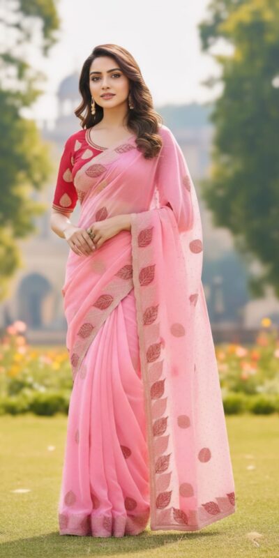 SC 1005 Pink in Soft fandy Silk Embroidery Work & Lace Work Saree . Available at ₹2499 only. Delivery 4-6 Working Days. Shop now. | Sarees, Bollywood Sarees, Creative Sarees, Designer Sarees, Embroidered Sarees, Ethnic Saree, Modern Digital sarees, Party Wear Sarees