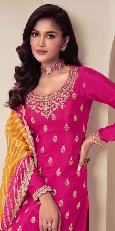 DS V 72961 Pink in Viscose Chinon Zari Work & Embroidery Work Salwar Suit . Special Price ₹2549. Delivery 4-6 Working Days. Shop now. | Jump Suits, Tops & Bottoms, Track Suits, Salwar suit, Casual Suits, Creative suits, Designer Suits, Palazzo Suits, Party Wear Suits, Patiala Suits, Straight Suits, Trendy Wear