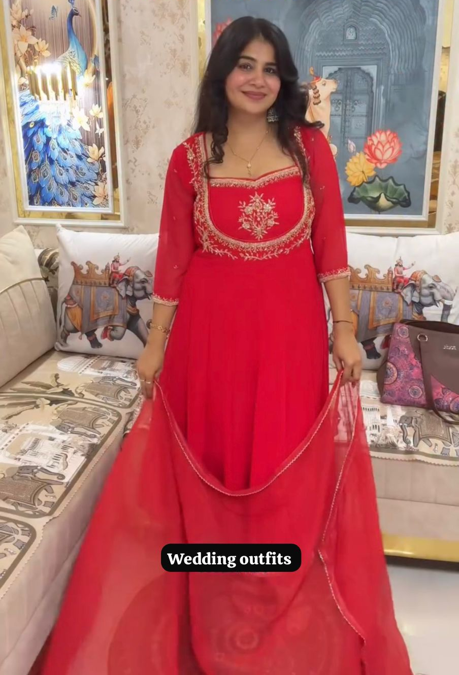 LG 2022 Red Georgette Salwar Suit with Lace Work & Embroidery Work. Exclusive Offer ₹1899. Delivery 4-6 Working Days. Shop now. | Jump Suits, Tops & Bottoms, Track Suits, Salwar suit, Casual Suits, Creative suits, Designer Suits, Palazzo Suits, Party Wear Suits, Patiala Suits, Straight Suits, Trendy Wear