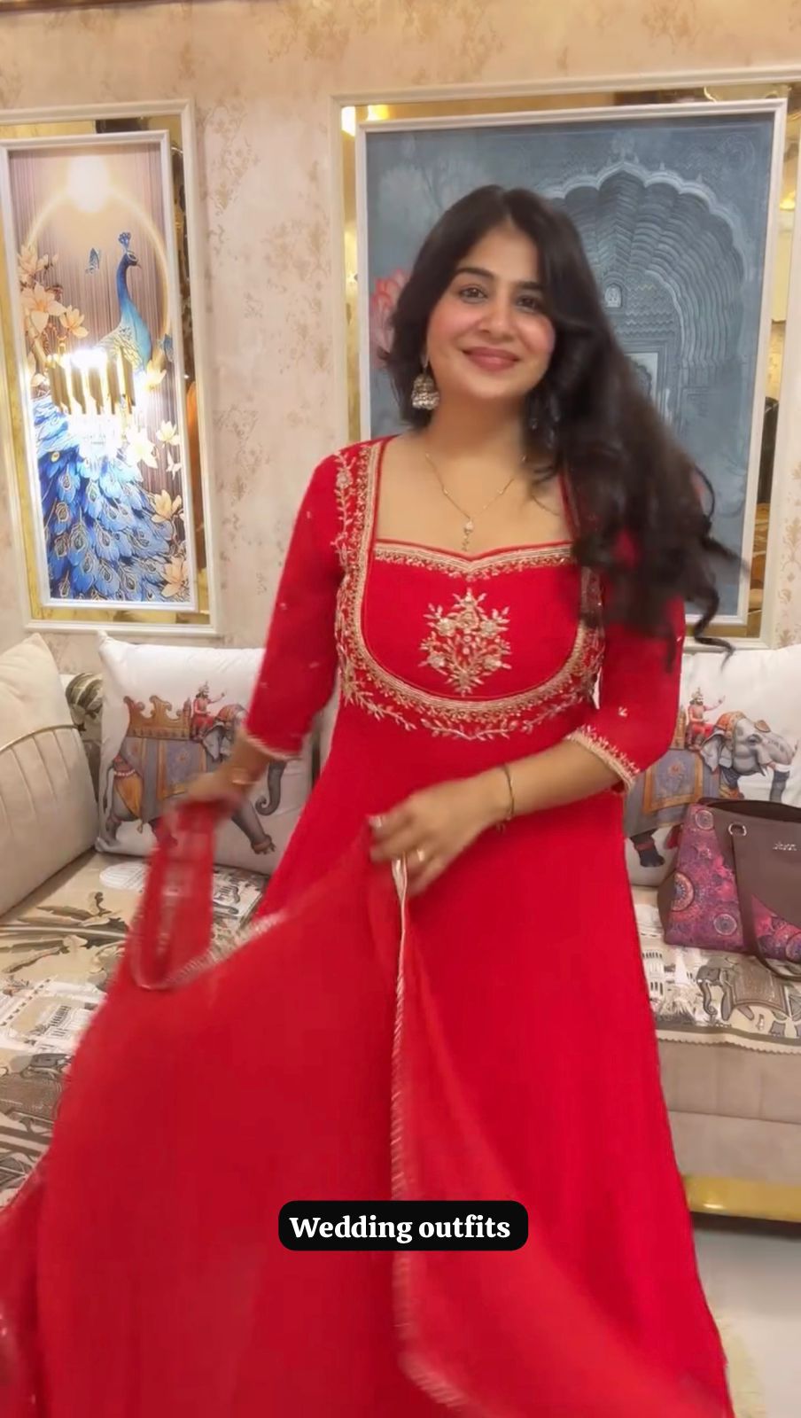 LG 2022 Red Georgette Salwar Suit with Lace Work & Embroidery Work. Exclusive Offer ₹1899. Delivery 4-6 Working Days. Shop now. | Jump Suits, Tops & Bottoms, Track Suits, Salwar suit, Casual Suits, Creative suits, Designer Suits, Palazzo Suits, Party Wear Suits, Patiala Suits, Straight Suits, Trendy Wear