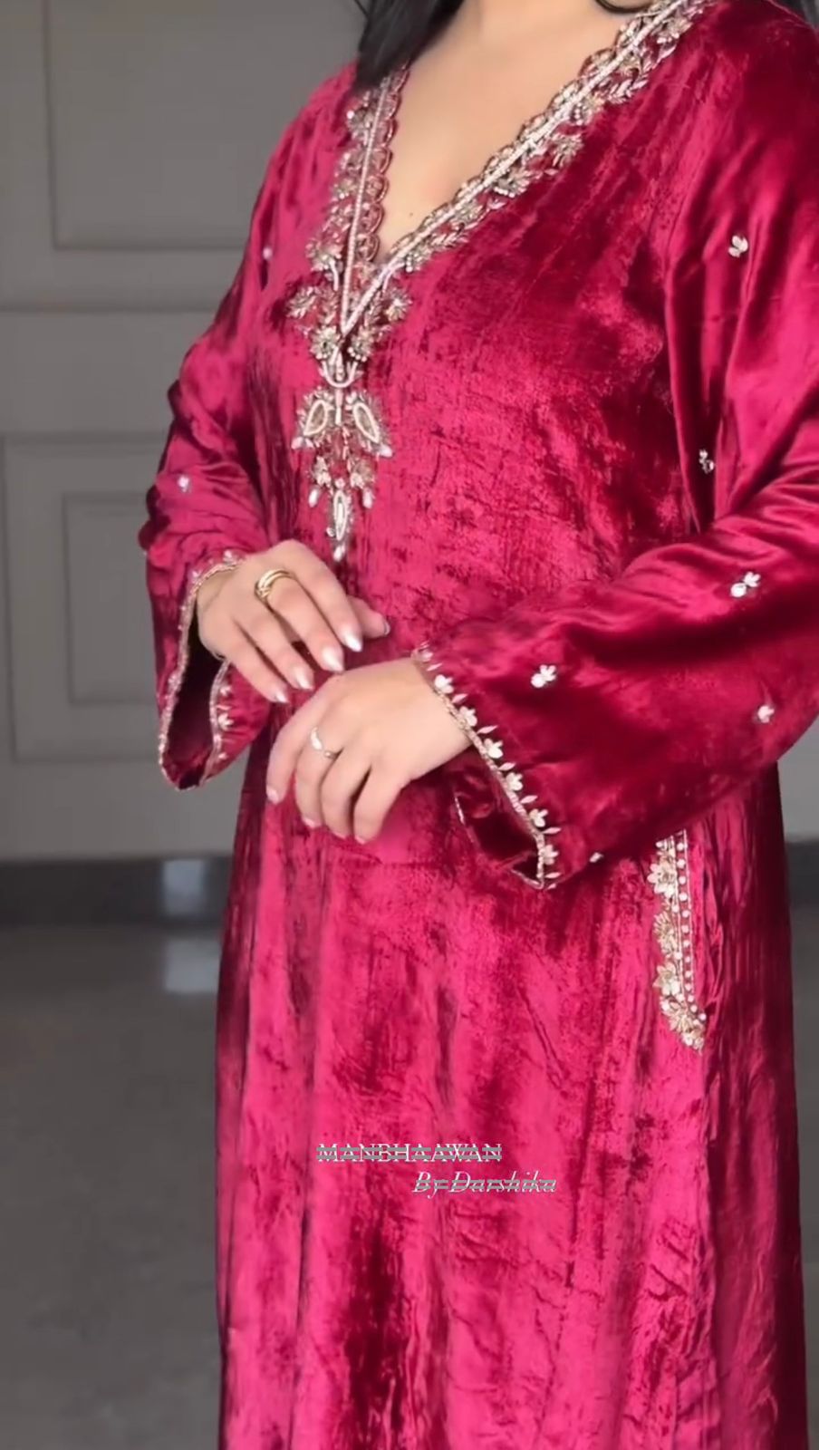 LG 2025 Red Velvet Salwar Suit with Embroidery Work & Lace Work. Exclusive Offer ₹1899. Delivery 4-6 Working Days. Shop now. | Jump Suits, Tops & Bottoms, Track Suits, Salwar suit, Casual Suits, Creative suits, Designer Suits, Palazzo Suits, Party Wear Suits, Patiala Suits, Straight Suits, Trendy Wear