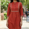 INLI Charmi vol 1 Rust Color Rayon Kurti with malti Embroidery Work. Festive Deal ₹1349. Delivery 4-6 Working Days. Shop now. | Kurti, Bollywood Kurti, Creative Kurtis, Designer Kurti, Party Wear Kurti, Selfie Kurti