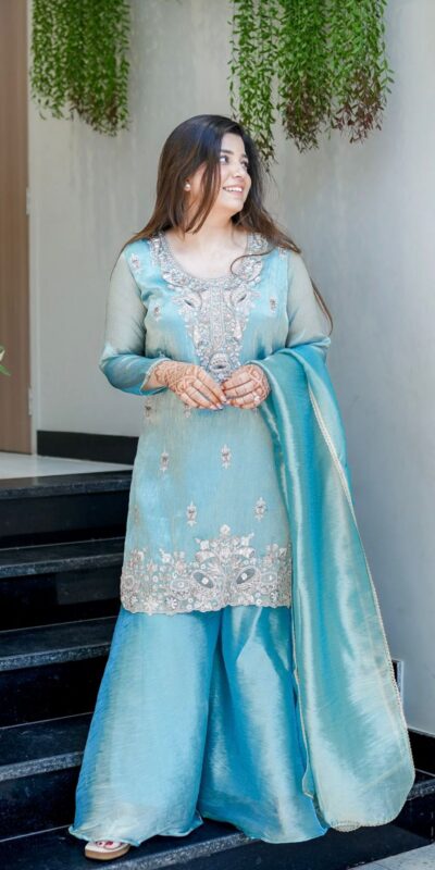 SSR 531 Sky Blue Jimmy Choo Salwar Suit Perfect for Wedding, Party, Baby Shower, Durga Puja, Engagement – . Get it for ₹1949. Delivery 4-6 Working Days. | Jump Suits, Salwar suit, Casual Suits, Creative suits, Designer Suits, Palazzo Suits, Party Wear Suits, Patiala Suits, Straight Suits