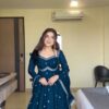 RTC 5924 Teal Georgette Thread With Sequence Gown Perfect for Wedding, Party, Reception, Holi, Eid . Available at ₹1999 only. Delivery 4-6 Working Days. | Gowns, Bollywood Gowns, Creative Gowns, Designer Gowns, Embroidered Gowns, Party Wear Gowns