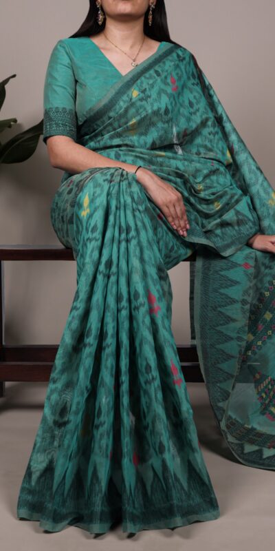 YNF 7414 Teal Poly Cotton Saree Thread Weaving Work Designer Work. Get it for ₹1549. Delivery 4-6 Working Days. Shop now. | Sarees, Bollywood Sarees, Creative Sarees, Designer Sarees, Embroidered Sarees, Ethnic Saree, Modern Digital sarees, Party Wear Sarees