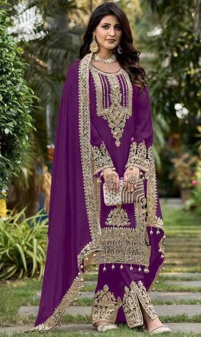 KF 1628 Wine Fuax Georgette Salwar Suit Perfect for Wedding, Party, Raksha Bandhan, Baisakhi, Sangeet – . Affordable Price ₹2399. Delivery 4-6 Working | Jump Suits, Tops & Bottoms, Track Suits, Salwar suit, Casual Suits, Creative suits, Designer Suits, Palazzo Suits, Party Wear Suits, Patiala Suits, Straight Suits, Trendy Wear