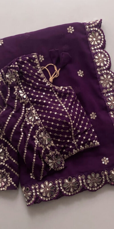 DF 3457 Wine Color Georgette Sequence Original Mirror Work Saree Casual, Wedding, Festive, Events . Expected Delivery  4-6 Working Days @2099/- only                                                                                | Sarees, Bollywood Sarees, Creative Sarees, Designer Sarees, Embroidered Sarees, Ethnic Saree, Modern Digital sarees, Party Wear Sarees