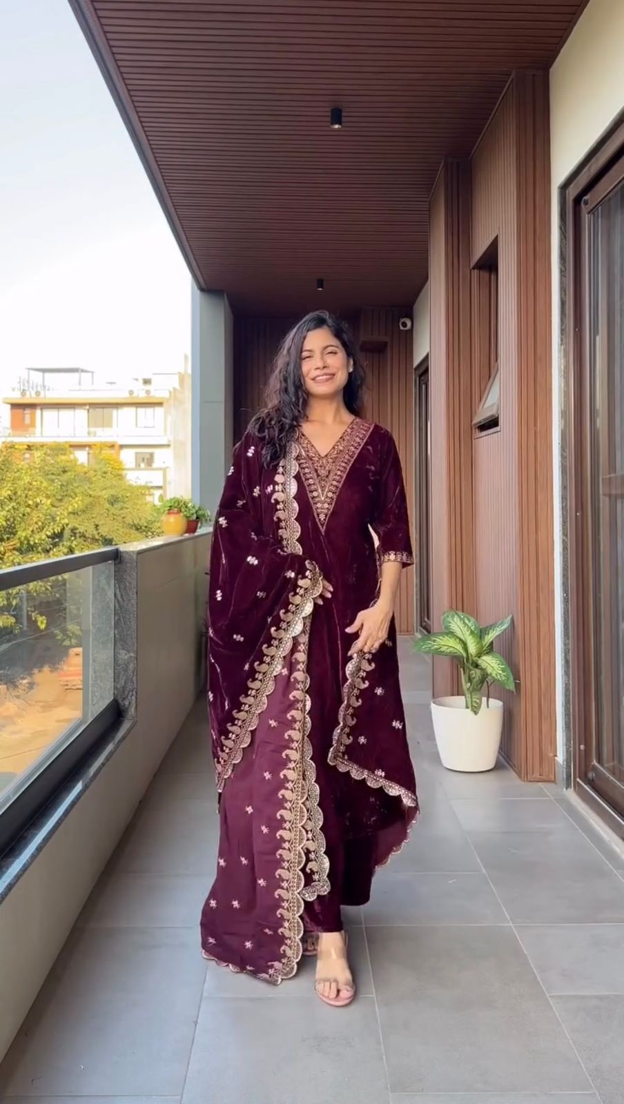 LG 2023 Wine Velvet Salwar Suit with Embroidery Work. Wedding, Party, Festive, Events Get it for ₹2029. Delivery 4-6 Working Days. Shop now. | Jump Suits, Tops & Bottoms, Track Suits, Salwar suit, Casual Suits, Creative suits, Designer Suits, Palazzo Suits, Party Wear Suits, Patiala Suits, Straight Suits, Trendy Wear