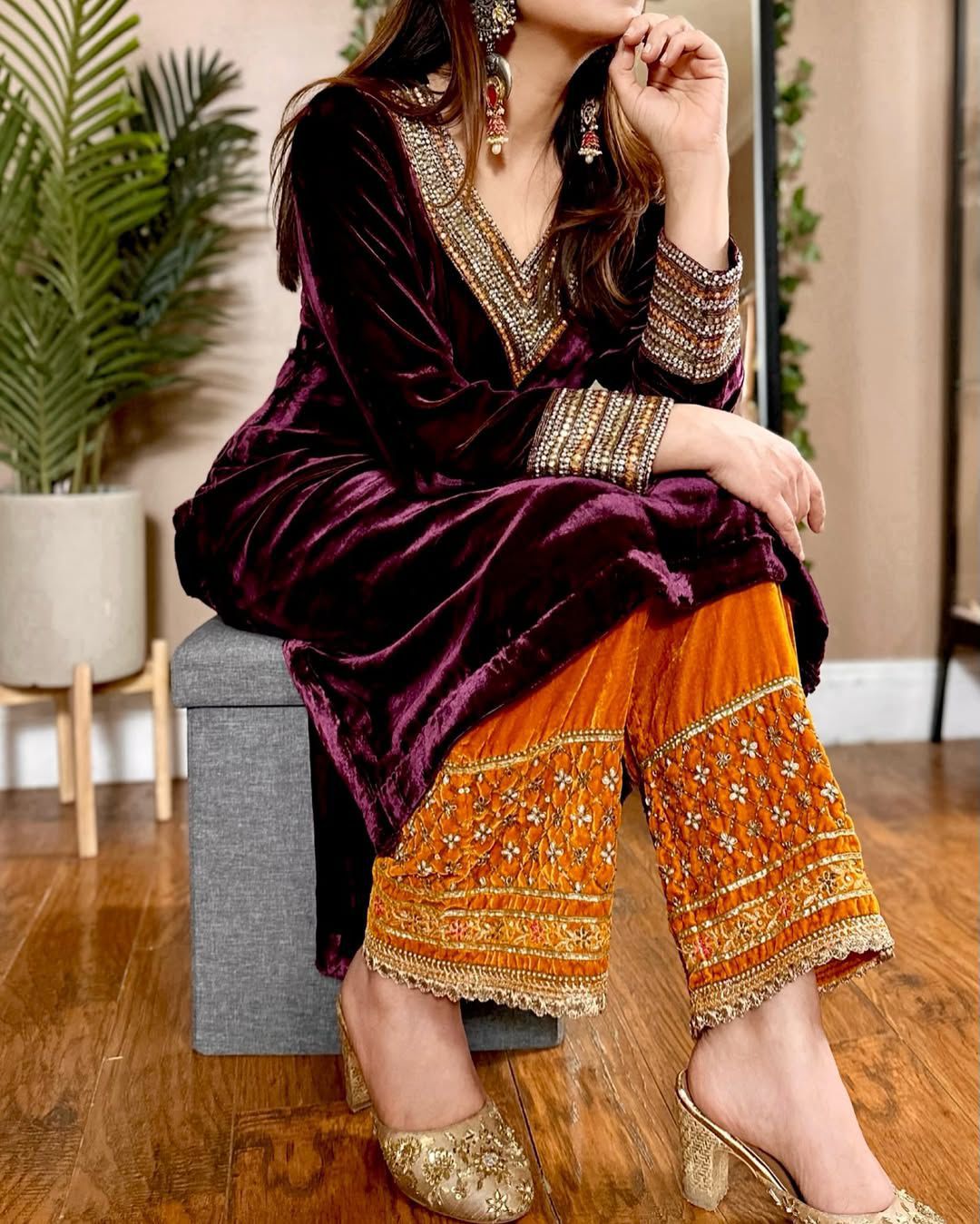 LG 2028 Wine Velvet Salwar Suit with Mirror Work & Embroidery Work. Available at ₹1949 only. Delivery 4-6 Working Days. Shop now. | Jump Suits, Tops & Bottoms, Track Suits, Salwar suit, Casual Suits, Creative suits, Designer Suits, Palazzo Suits, Party Wear Suits, Patiala Suits, Straight Suits, Trendy Wear