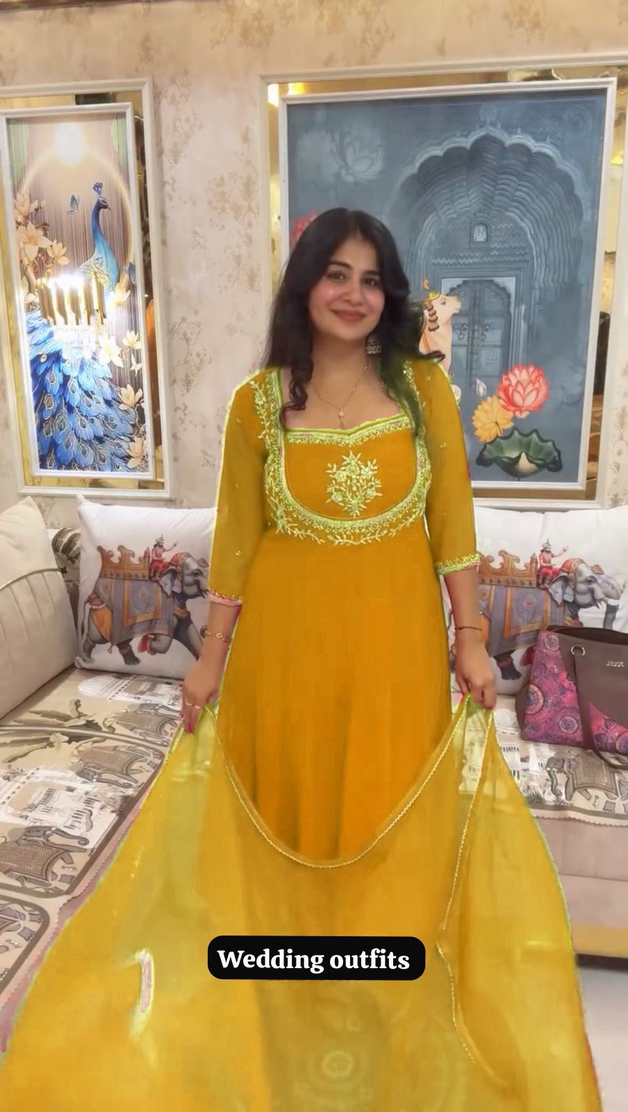 LG 2022 Yellow Georgette Salwar Suit with Lace Work & Embroidery Work. Exclusive Offer ₹1899. Delivery 4-6 Working Days. Shop now. | Jump Suits, Tops & Bottoms, Track Suits, Salwar suit, Casual Suits, Creative suits, Designer Suits, Palazzo Suits, Party Wear Suits, Patiala Suits, Straight Suits, Trendy Wear