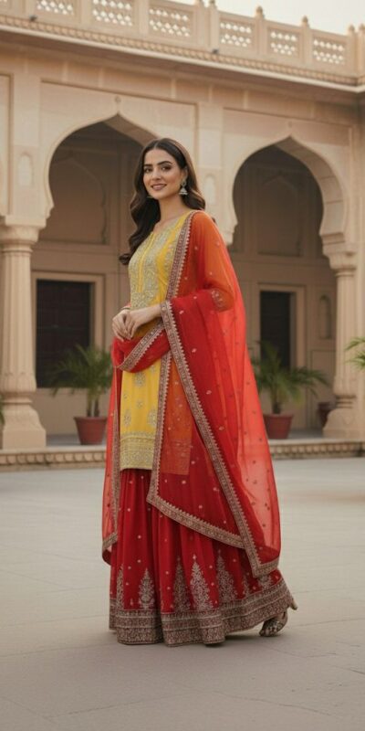 ZSR 3146 Yellow Pure Georgette Salwar Suit Perfect for Wedding, Party, Karwa Chauth, Festival Celebrations, Lohri – . Special Price ₹2149. Delivery 4 | Jump Suits, Salwar suit, Casual Suits, Creative suits, Designer Suits, Palazzo Suits, Party Wear Suits, Patiala Suits, Straight Suits