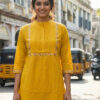 INLI Charmi vol 1 Yellow Color Rayon Kurti with malti Embroidery Work. Festive Deal ₹1349. Delivery 4-6 Working Days. Shop now. | Kurti, Bollywood Kurti, Creative Kurtis, Designer Kurti, Party Wear Kurti, Selfie Kurti