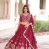 Maroon Vichitra Silk With Sequins Work Lehenga Choli