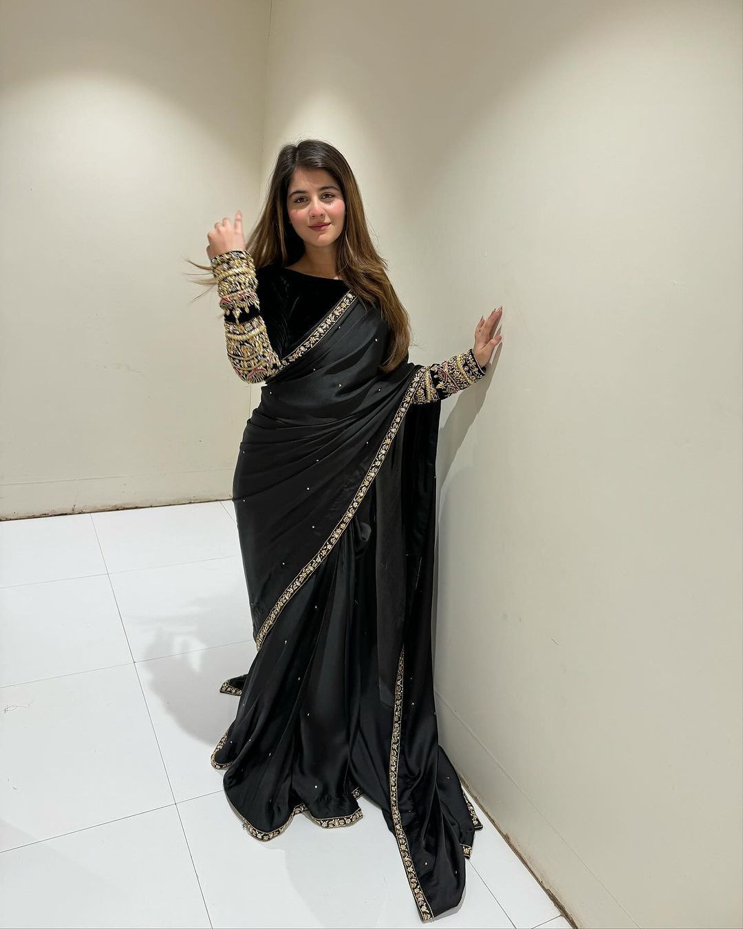 ST 403 Black in 9000 Velvet Embroidery Work & Lace Work Saree . Introductory Price ₹1999. Delivery 4-6 Working Days. Shop now. | Sarees, Bollywood Sarees, Creative Sarees, Designer Sarees, Embroidered Sarees, Ethnic Saree, Modern Digital sarees, Party Wear Sarees