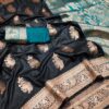 MB 1027 Black in Banarasi Silk Zari Work & Lace Work Saree . Available at ₹1999 only. Delivery 4-6 Working Days. Shop now. | Sarees, Bollywood Sarees, Creative Sarees, Designer Sarees, Embroidered Sarees, Ethnic Saree, Modern Digital sarees, Party Wear Sarees