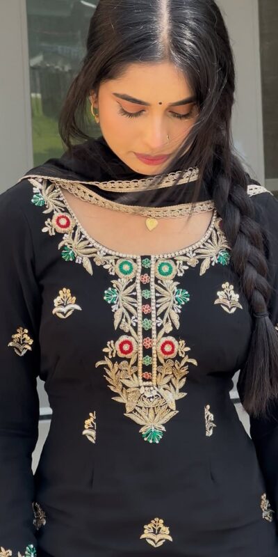 ZF 421 Black in Chinon Silk Lace Work & Embroidery Work Salwar Suit . Available at ₹1899 only. Delivery 4-6 Working Days. Shop now. | Jump Suits, Tops & Bottoms, Track Suits, Salwar suit, Casual Suits, Creative suits, Designer Suits, Palazzo Suits, Party Wear Suits, Patiala Suits, Straight Suits, Trendy Wear