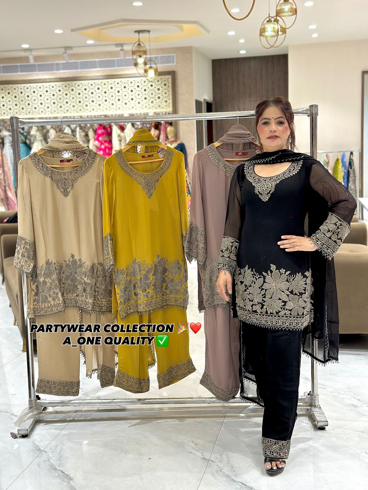 SSR 519 Black Faux Georgette Salwar Suit Perfect for Wedding, Party, Ganesh Chaturthi, Lohri, Bridal Wear – . Affordable Price ₹1849. Delivery 4-6 Wor | Jump Suits, Tops & Bottoms, Track Suits, Salwar suit, Casual Suits, Creative suits, Designer Suits, Palazzo Suits, Party Wear Suits, Patiala Suits, Straight Suits, Trendy Wear