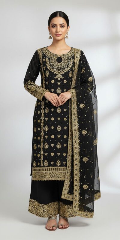 SRK 5231 Red Color Pure Chinnon Silk With Embroidery Sequence Work Salwar Suit Casual, Wedding, Party, Festive, Events Etc.4-6 Working Days@ 2699/-only | Jump Suits, Salwar suit, Casual Suits, Creative suits, Designer Suits, Palazzo Suits, Party Wear Suits, Patiala Suits, Straight Suits
