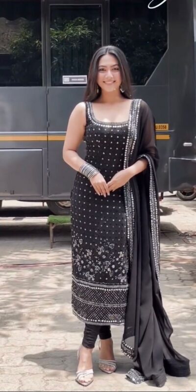 RTC 5912 Black Faux Georgette Salwar Suit Perfect for Wedding, Party, Baisakhi, Baby Shower, Sangeet – . Introductory Price ₹2099. Delivery 4-6 Working | Jump Suits, Tops & Bottoms, Track Suits, Salwar suit, Casual Suits, Creative suits, Designer Suits, Palazzo Suits, Party Wear Suits, Patiala Suits, Straight Suits, Trendy Wear