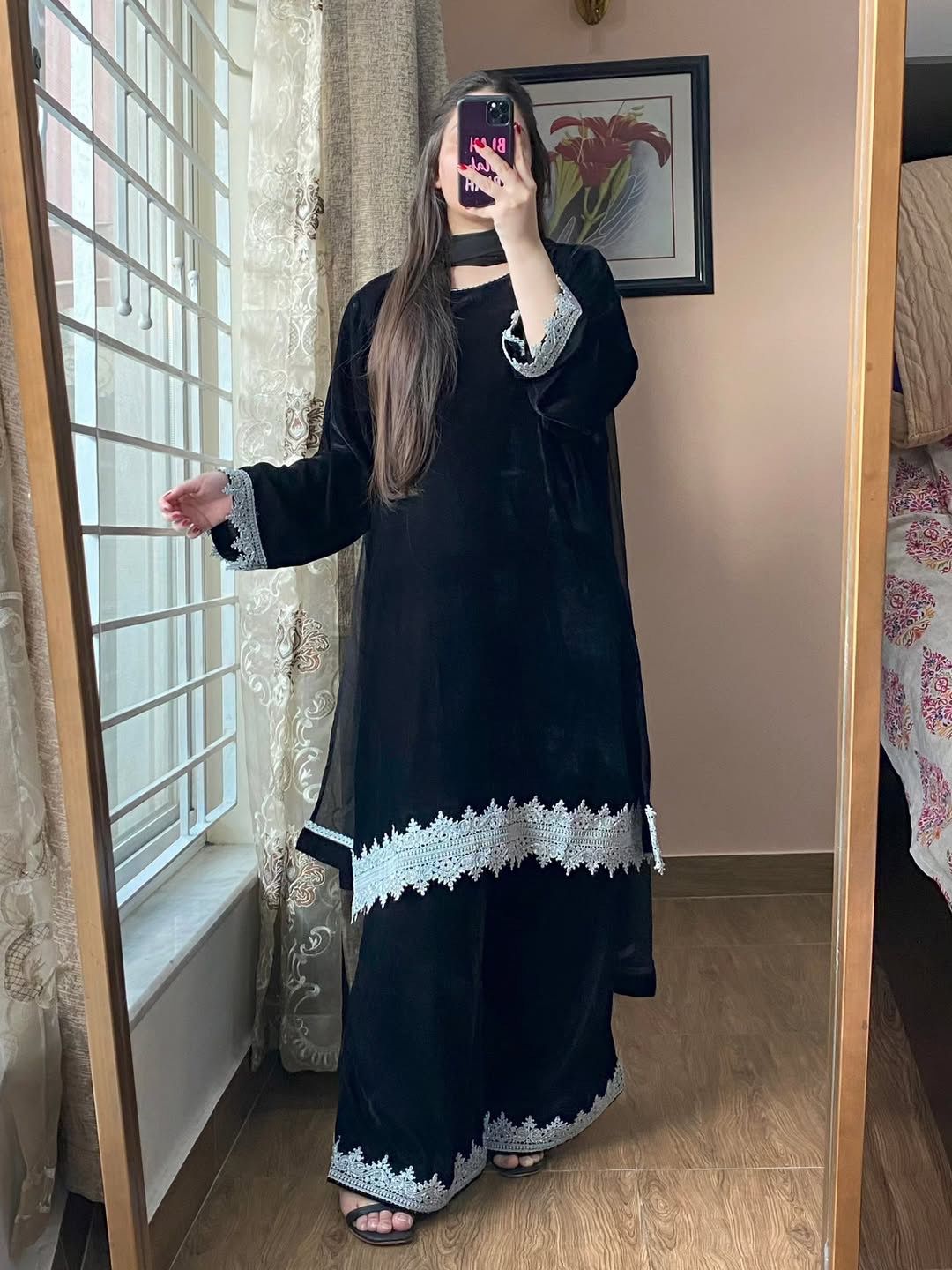 BE 419 Black Georgette Salwar Suit with Lace Work & Embroidery Work. Get it for ₹1849. Delivery 4-6 Working Days. Shop now. | Jump Suits, Tops & Bottoms, Track Suits, Salwar suit, Casual Suits, Creative suits, Designer Suits, Palazzo Suits, Party Wear Suits, Patiala Suits, Straight Suits, Trendy Wear