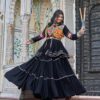 Ram 120 Black in Pure Cotton Mirror Work & Gamthi Work Lehenga Choli . Exclusive Offer ₹3049. Delivery 4-6 Working Days. Shop now. | Lehenga, Bollywood Lehenga, Creative Lehenga, Designer Lehenga, Embroidered Lehenga, Party Wear Lehenga