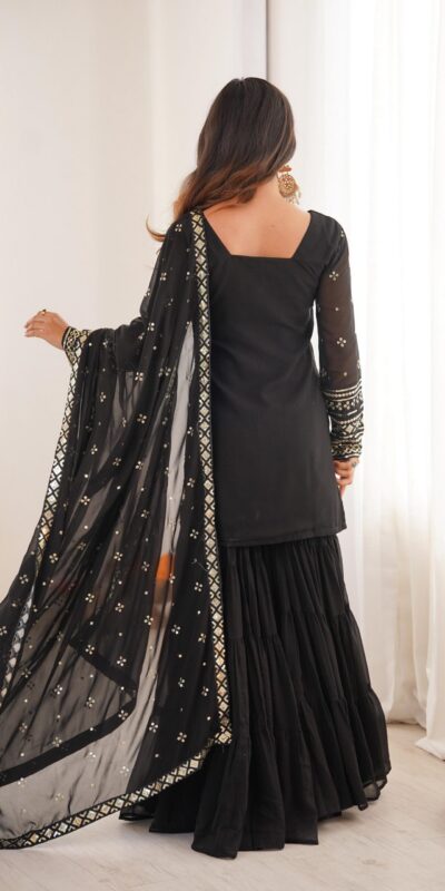 SRK 5317 Black Georgette Salwar Suit with Embroidery Work. Wedding, Party, Festive Best Price ₹2399. Delivery 4-6 Working Days. Shop now. | Jump Suits, Salwar suit, Casual Suits, Creative suits, Designer Suits, Palazzo Suits, Party Wear Suits, Patiala Suits, Straight Suits