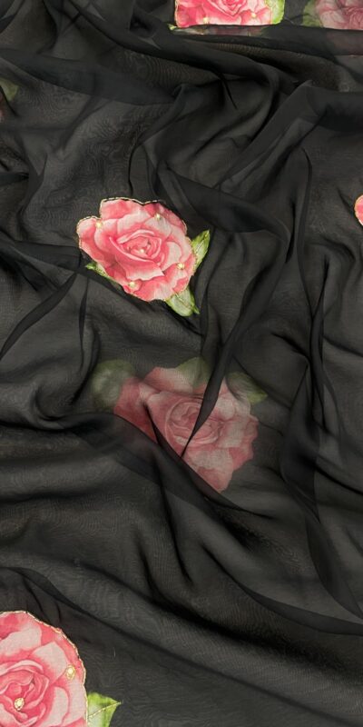 BT 412 Black TB Organza Saree with Digital Print. Wedding, Party, Festive, Events, Navratri Garba, Special Price ₹1649. Delivery 4-6 Working Days. Shop now. | Sarees, Bollywood Sarees, Creative Sarees, Designer Sarees, Embroidered Sarees, Ethnic Saree, Modern Digital sarees, Party Wear Sarees