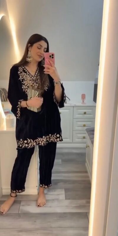 LG 2037 Black in Velvet Embroidery Work Salwar Suit. Wedding, Party, Festive, Events Get it for ₹1799. Delivery 4-6 Working Days. Shop now. | Jump Suits, Tops & Bottoms, Track Suits, Salwar suit, Casual Suits, Creative suits, Designer Suits, Palazzo Suits, Party Wear Suits, Patiala Suits, Straight Suits, Trendy Wear