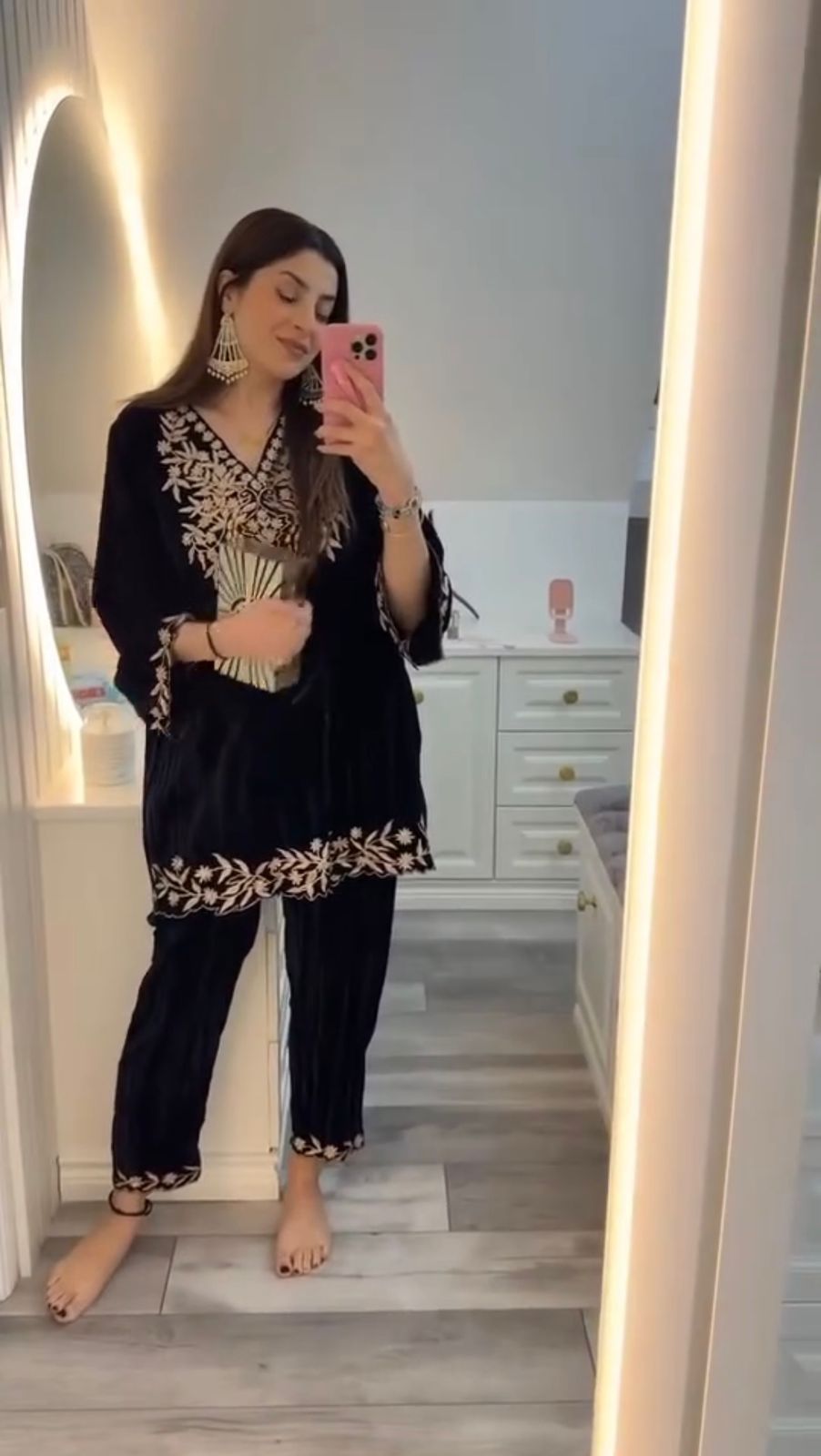 LG 2037 Black in Velvet Embroidery Work Salwar Suit. Wedding, Party, Festive, Events Get it for ₹1799. Delivery 4-6 Working Days. Shop now. | Jump Suits, Tops & Bottoms, Track Suits, Salwar suit, Casual Suits, Creative suits, Designer Suits, Palazzo Suits, Party Wear Suits, Patiala Suits, Straight Suits, Trendy Wear