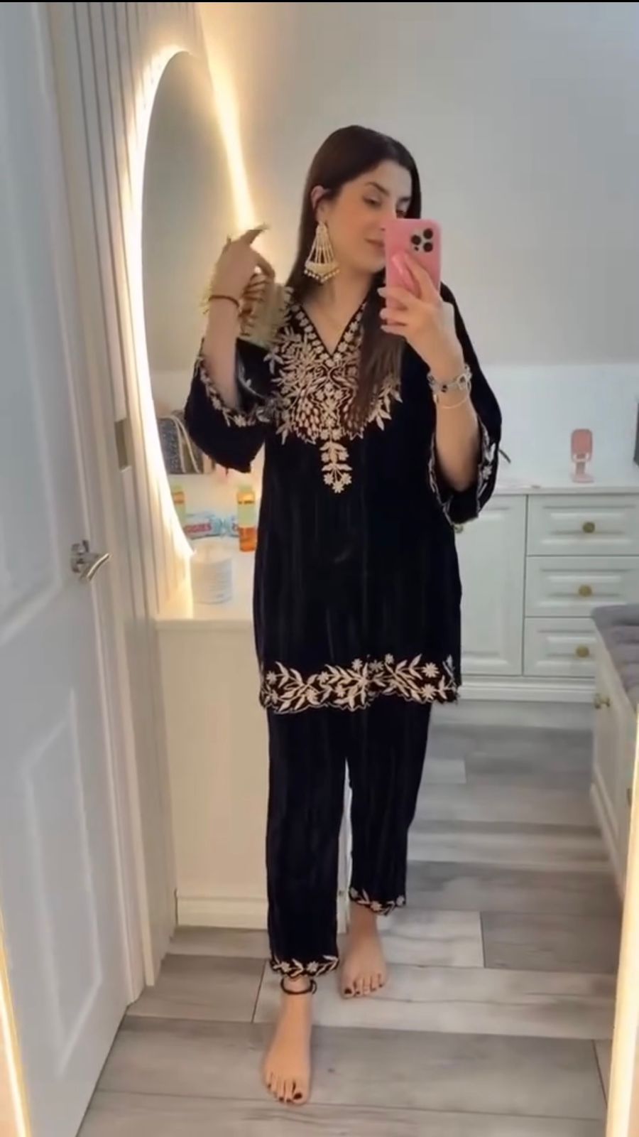 LG 2037 Black in Velvet Embroidery Work Salwar Suit. Wedding, Party, Festive, Events Get it for ₹1799. Delivery 4-6 Working Days. Shop now. | Jump Suits, Tops & Bottoms, Track Suits, Salwar suit, Casual Suits, Creative suits, Designer Suits, Palazzo Suits, Party Wear Suits, Patiala Suits, Straight Suits, Trendy Wear