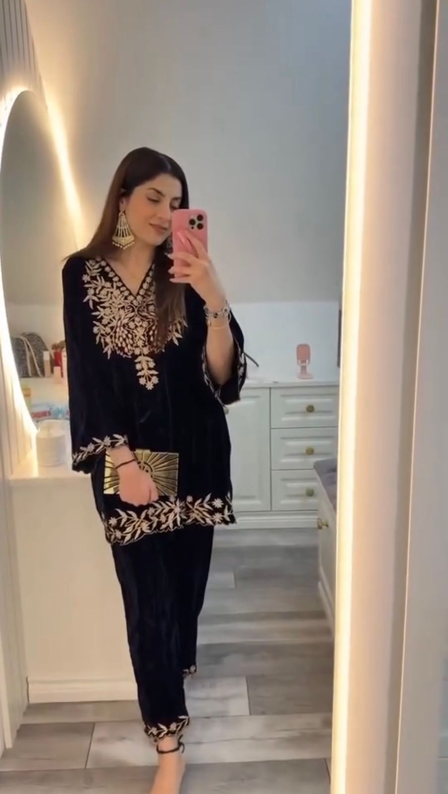 LG 2037 Black in Velvet Embroidery Work Salwar Suit. Wedding, Party, Festive, Events Get it for ₹1799. Delivery 4-6 Working Days. Shop now. | Jump Suits, Tops & Bottoms, Track Suits, Salwar suit, Casual Suits, Creative suits, Designer Suits, Palazzo Suits, Party Wear Suits, Patiala Suits, Straight Suits, Trendy Wear