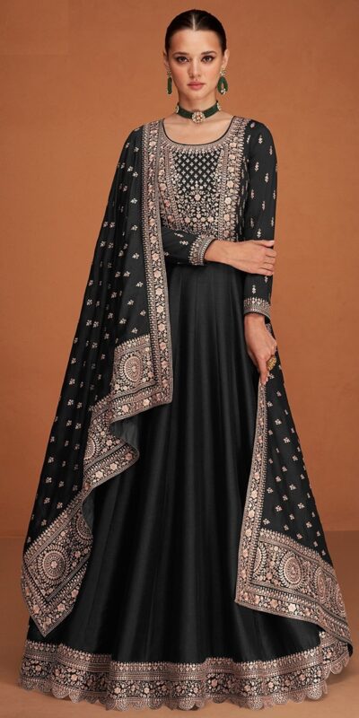 FC 9577 Black Color Vichitra Salwar Suit with Embroidery Work. Available at ₹2649 only. Delivery 4-6 Working Days. Shop now. | Jump Suits, Tops & Bottoms, Track Suits, Salwar suit, Casual Suits, Creative suits, Designer Suits, Palazzo Suits, Party Wear Suits, Patiala Suits, Straight Suits, Trendy Wear