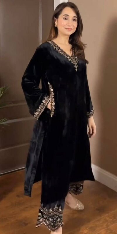 RTC 5810 Black Viscose velvet Salwar Suit. Perfect for Wedding, Party, Baby Shower, Housewarming, Eid – Get it for ₹1999. Delivery 4-6 Working Days. | Jump Suits, Salwar suit, Casual Suits, Creative suits, Designer Suits, Palazzo Suits, Party Wear Suits, Patiala Suits, Straight Suits