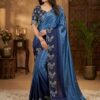 MS 461 Blue Chinnon Saree Perfect for Wedding, Party, Traditional Day, Haldi, Housewarming – . Exclusive Offer ₹1649. Delivery 4-6 Working Days. Shop now | Sarees, Bollywood Sarees, Creative Sarees, Designer Sarees, Embroidered Sarees, Ethnic Saree, Modern Digital sarees, Party Wear Sarees