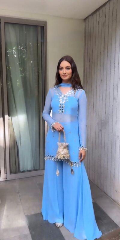 RTC 5779 Blue Faux Georgette Salwar Suit with Cowrie Work & Mirror Work. Best Price ₹1949. Delivery 4-6 Working Days. Shop now. | Jump Suits, Salwar suit, Casual Suits, Creative suits, Designer Suits, Palazzo Suits, Party Wear Suits, Patiala Suits, Straight Suits