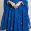 MF 1003 Blue Georgette Gown. Perfect for Wedding, Party, Pongal, Bridal Wear, Anniversary – Affordable Price ₹1799. Delivery 4-6 Working Days. Shop now. | Gowns, Bollywood Gowns, Creative Gowns, Designer Gowns, Embroidered Gowns, Party Wear Gowns