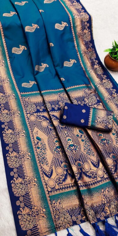 MB 1013 Blue Color Paithani silk Saree with Zari Work & Lace Work. Festive Deal ₹2399. Delivery 4-6 Working Days. Shop now. | Sarees, Bollywood Sarees, Creative Sarees, Designer Sarees, Embroidered Sarees, Ethnic Saree, Modern Digital sarees, Party Wear Sarees