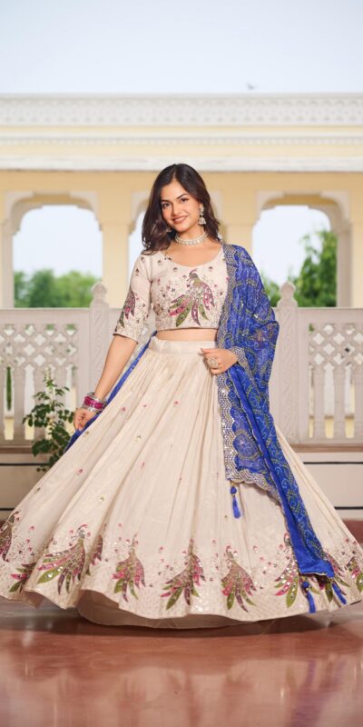 Ram 102 Blue Color Pure Tissue silk Lehenga Choli with Embroidery Work. Grab it for ₹3249. Delivery 4-6 Working Days. Shop now. | Lehenga, Bollywood Lehenga, Creative Lehenga, Designer Lehenga, Embroidered Lehenga, Party Wear Lehenga